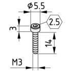 Tornillo Allen DIN 912 M3x14 zincado