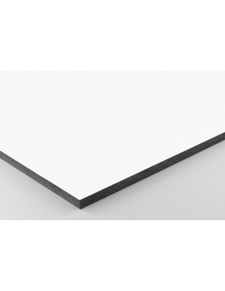 Placa resina celulósica 4 mm blanco similar al RAL 9016