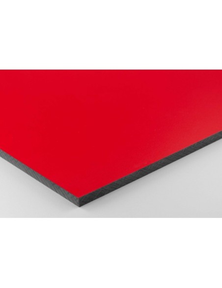 Placa resina celulósica 10mm rojo similar al RAL 3000