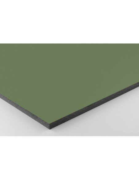 Placa resina celulósica 4 mm verde similar al RAL 6011